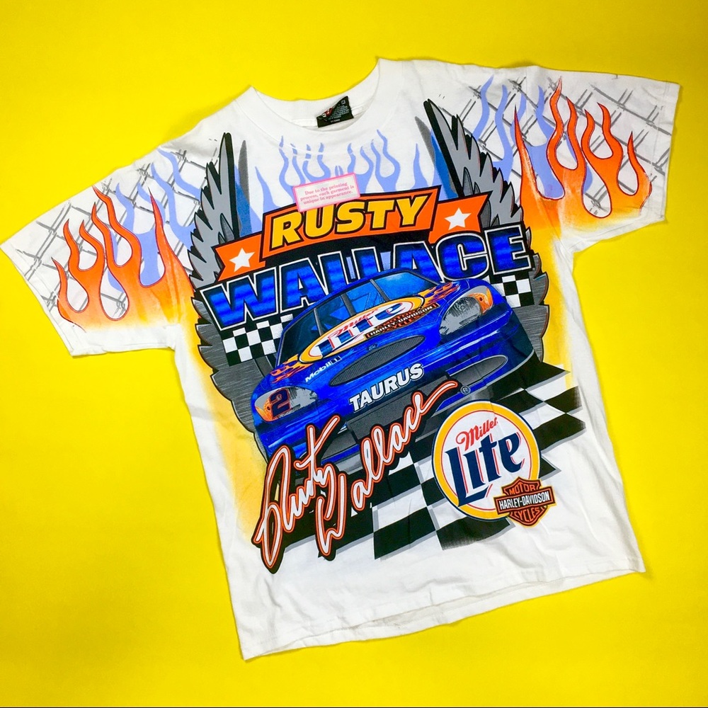Rusty Wallace Harley Davidson Nascar shirt